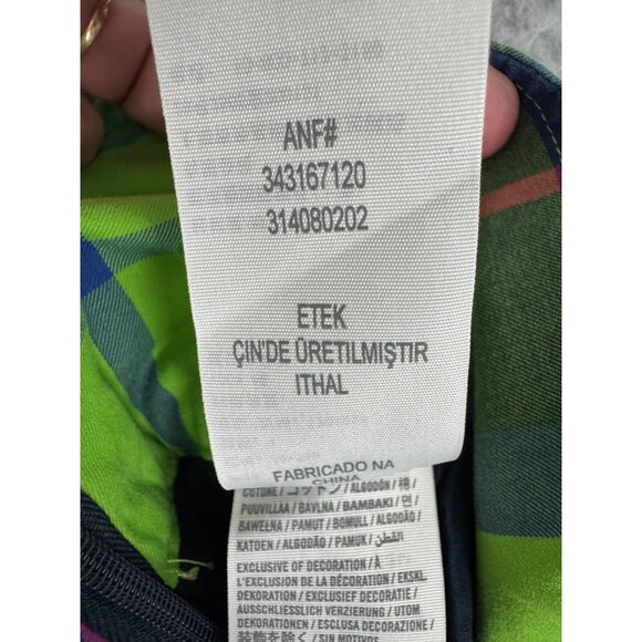 Hollister Womens Plaid Mini Skirt Green/Blue Sz 1 Preppy CottonBlend Lightweight - Picture 9 of 15